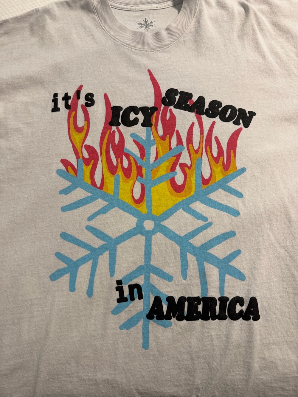 Saweetie Merch - 2XL Icy by Saweetie Icy Season in America Graphic Tee - White